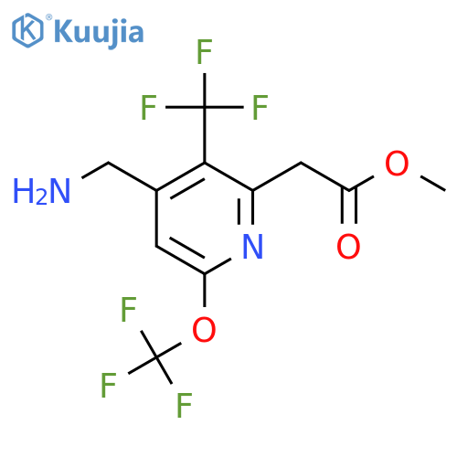 Methyl 4-(aminomethyl)-6-(trifluoromethoxy)-3-(trifluoromethyl)pyridine-2-acetate structure