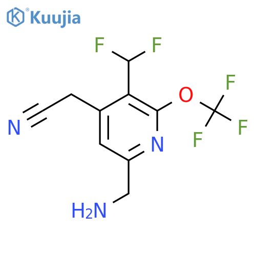 6-(Aminomethyl)-3-(difluoromethyl)-2-(trifluoromethoxy)pyridine-4-acetonitrile structure
