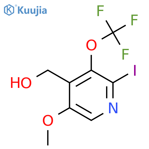 2-Iodo-5-methoxy-3-(trifluoromethoxy)pyridine-4-methanol structure