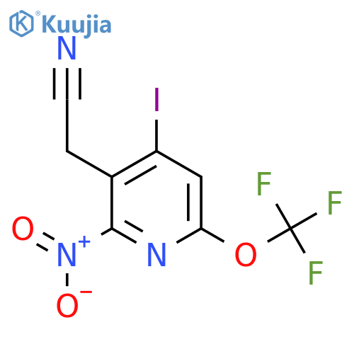 4-Iodo-2-nitro-6-(trifluoromethoxy)pyridine-3-acetonitrile structure