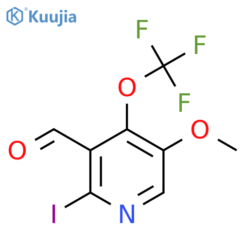 2-Iodo-5-methoxy-4-(trifluoromethoxy)pyridine-3-carboxaldehyde structure