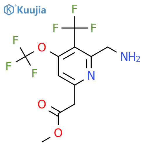 Methyl 2-(aminomethyl)-4-(trifluoromethoxy)-3-(trifluoromethyl)pyridine-6-acetate structure