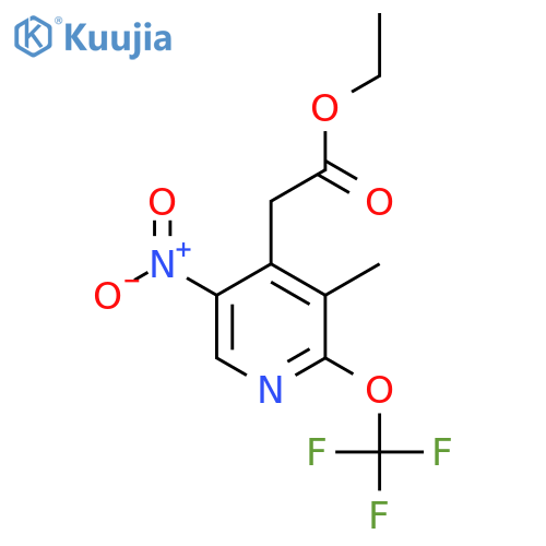 Ethyl 3-methyl-5-nitro-2-(trifluoromethoxy)pyridine-4-acetate structure