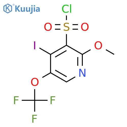 4-Iodo-2-methoxy-5-(trifluoromethoxy)pyridine-3-sulfonyl chloride structure