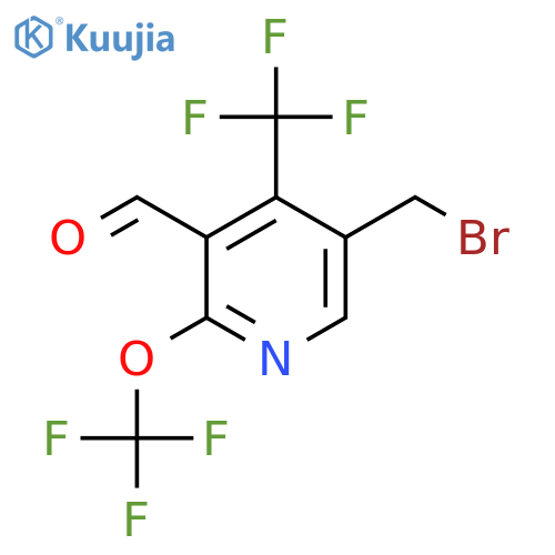5-(Bromomethyl)-2-(trifluoromethoxy)-4-(trifluoromethyl)pyridine-3-carboxaldehyde structure