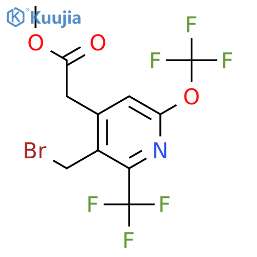 Methyl 3-(bromomethyl)-6-(trifluoromethoxy)-2-(trifluoromethyl)pyridine-4-acetate structure