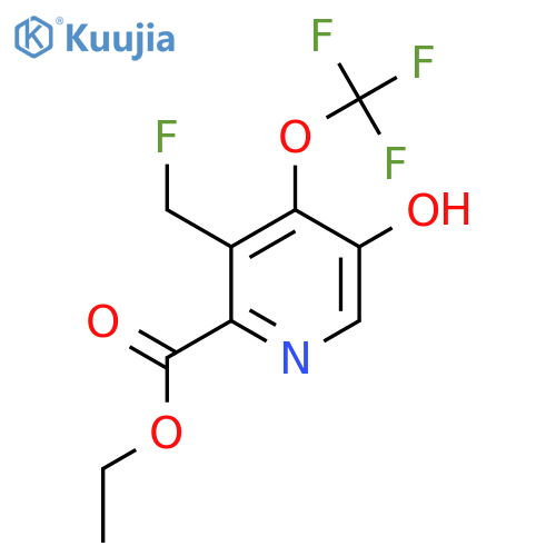 Ethyl 3-(fluoromethyl)-5-hydroxy-4-(trifluoromethoxy)pyridine-2-carboxylate structure