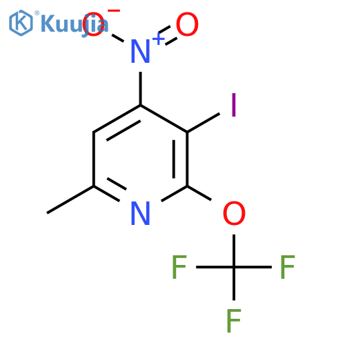 3-Iodo-6-methyl-4-nitro-2-(trifluoromethoxy)pyridine structure