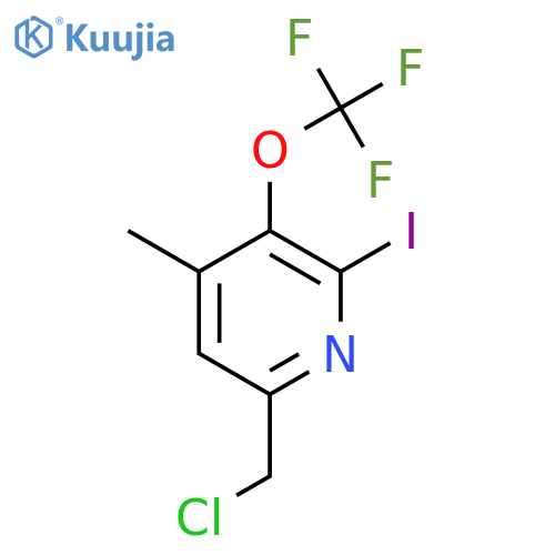 6-(Chloromethyl)-2-iodo-4-methyl-3-(trifluoromethoxy)pyridine structure