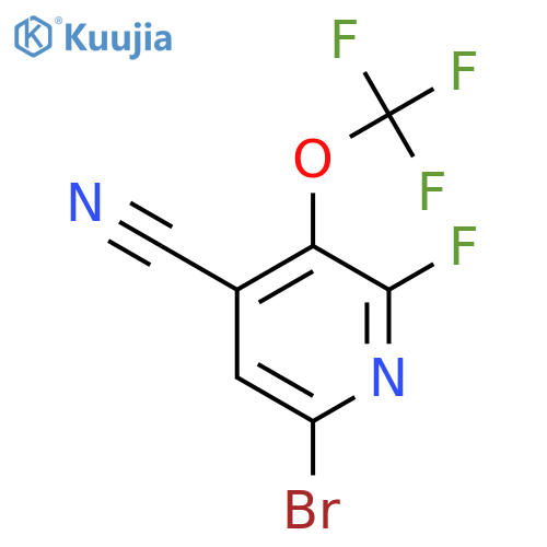 6-Bromo-4-cyano-2-fluoro-3-(trifluoromethoxy)pyridine structure