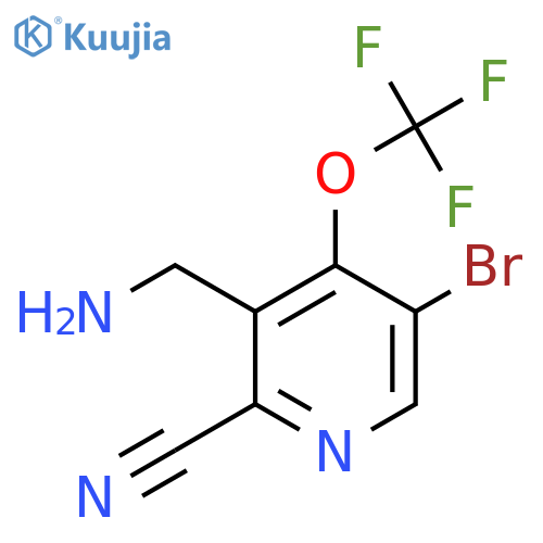 3-(Aminomethyl)-5-bromo-2-cyano-4-(trifluoromethoxy)pyridine structure