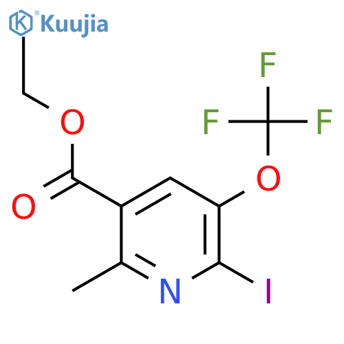Ethyl 2-iodo-6-methyl-3-(trifluoromethoxy)pyridine-5-carboxylate structure