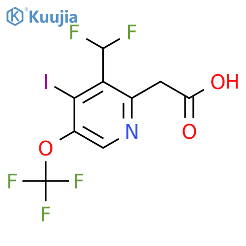 3-(Difluoromethyl)-4-iodo-5-(trifluoromethoxy)pyridine-2-acetic acid structure