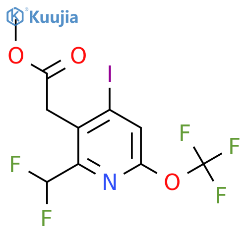 Methyl 2-(difluoromethyl)-4-iodo-6-(trifluoromethoxy)pyridine-3-acetate structure