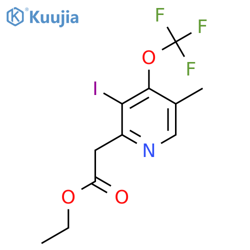 Ethyl 3-iodo-5-methyl-4-(trifluoromethoxy)pyridine-2-acetate structure