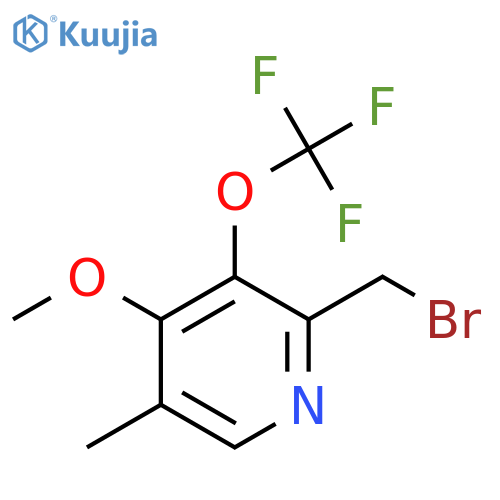 2-(Bromomethyl)-4-methoxy-5-methyl-3-(trifluoromethoxy)pyridine structure