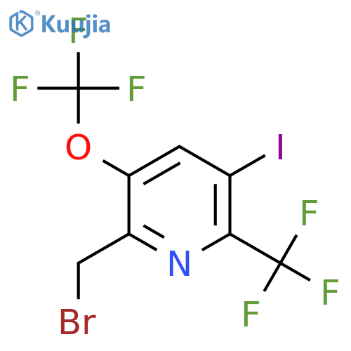 2-(Bromomethyl)-5-iodo-3-(trifluoromethoxy)-6-(trifluoromethyl)pyridine structure