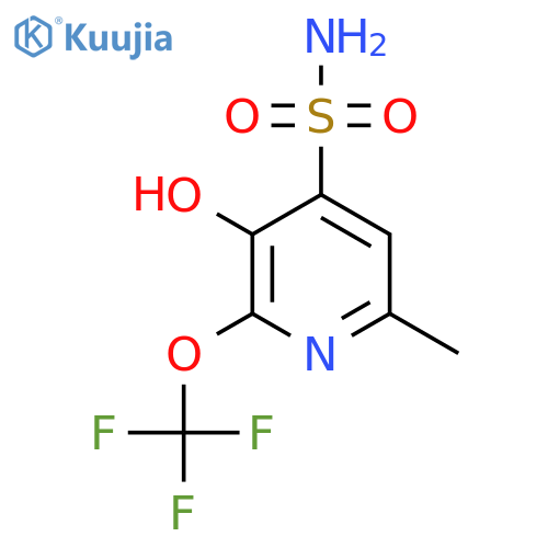 3-Hydroxy-6-methyl-2-(trifluoromethoxy)pyridine-4-sulfonamide structure