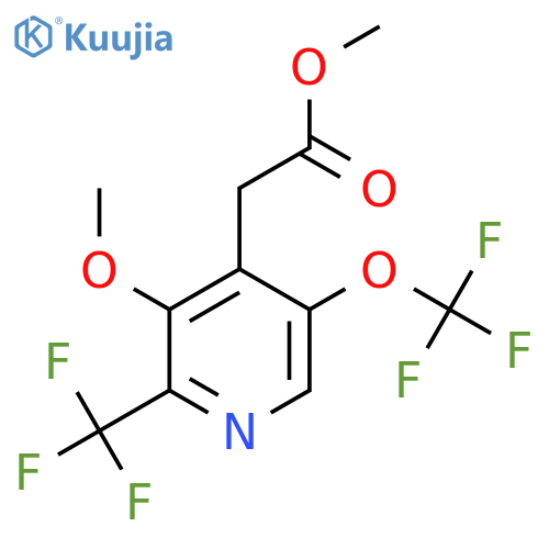 Methyl 3-methoxy-5-(trifluoromethoxy)-2-(trifluoromethyl)pyridine-4-acetate structure