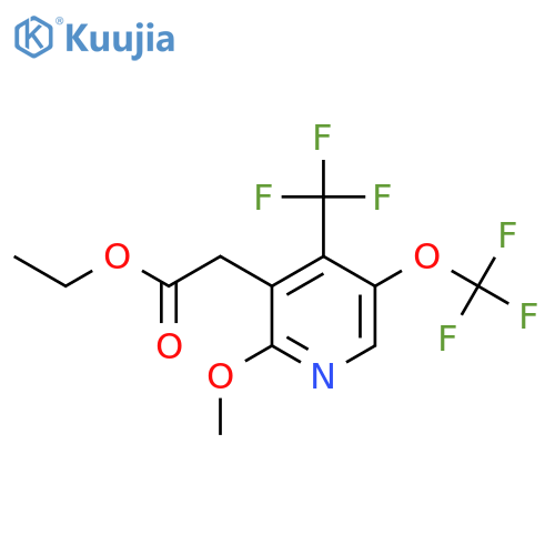 Ethyl 2-methoxy-5-(trifluoromethoxy)-4-(trifluoromethyl)pyridine-3-acetate structure