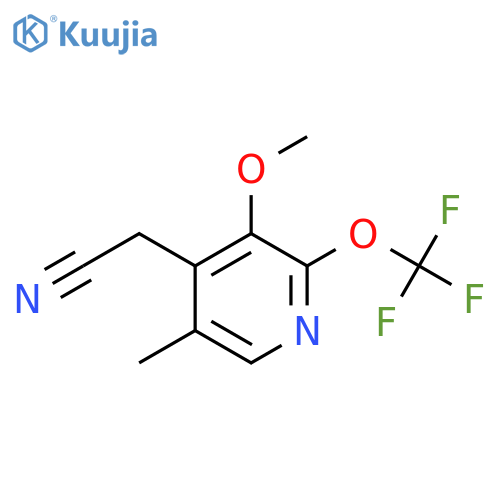 3-Methoxy-5-methyl-2-(trifluoromethoxy)pyridine-4-acetonitrile structure