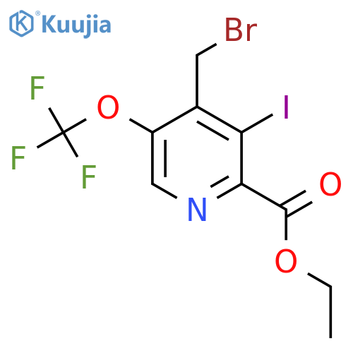 Ethyl 4-(bromomethyl)-3-iodo-5-(trifluoromethoxy)pyridine-2-carboxylate structure