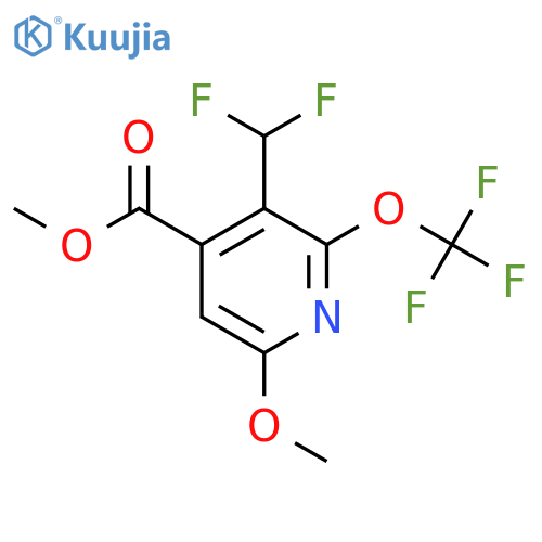 Methyl 3-(difluoromethyl)-6-methoxy-2-(trifluoromethoxy)pyridine-4-carboxylate structure