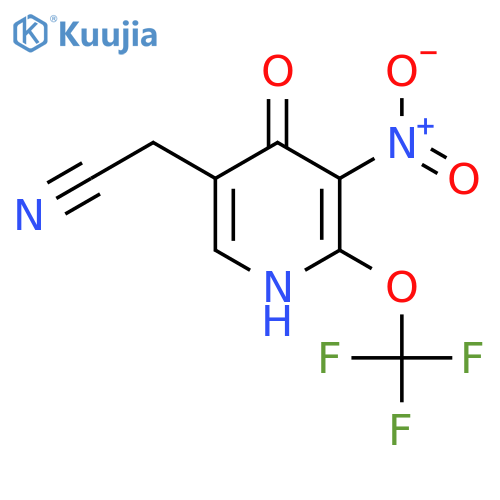 4-Hydroxy-3-nitro-2-(trifluoromethoxy)pyridine-5-acetonitrile structure