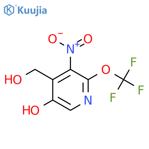 5-Hydroxy-3-nitro-2-(trifluoromethoxy)pyridine-4-methanol structure