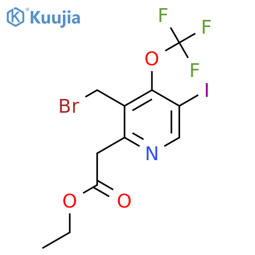 Ethyl 3-(bromomethyl)-5-iodo-4-(trifluoromethoxy)pyridine-2-acetate structure