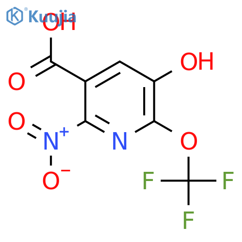 3-Hydroxy-6-nitro-2-(trifluoromethoxy)pyridine-5-carboxylic acid structure