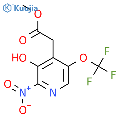 Methyl 3-hydroxy-2-nitro-5-(trifluoromethoxy)pyridine-4-acetate structure