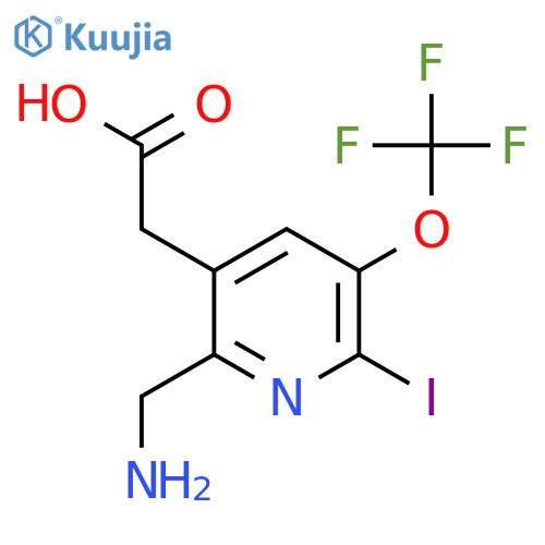 2-(Aminomethyl)-6-iodo-5-(trifluoromethoxy)pyridine-3-acetic acid structure