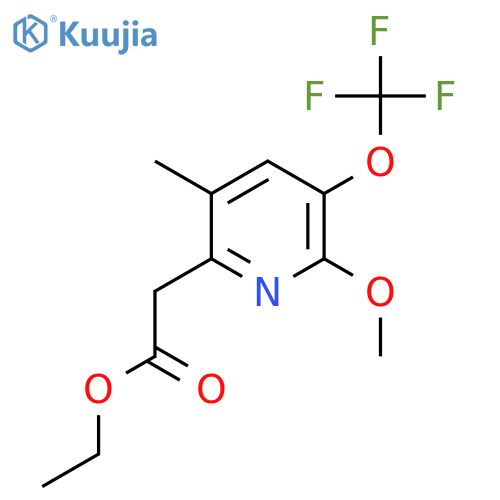 Ethyl 2-methoxy-5-methyl-3-(trifluoromethoxy)pyridine-6-acetate structure