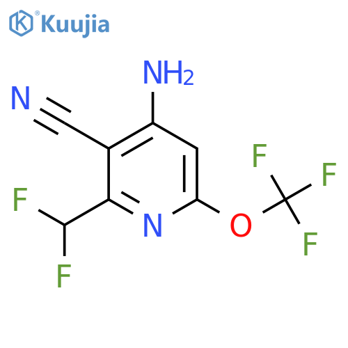 4-Amino-3-cyano-2-(difluoromethyl)-6-(trifluoromethoxy)pyridine structure