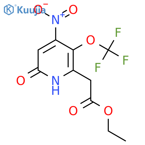 Ethyl 6-hydroxy-4-nitro-3-(trifluoromethoxy)pyridine-2-acetate structure