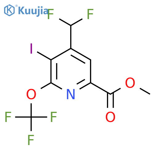Methyl 4-(difluoromethyl)-3-iodo-2-(trifluoromethoxy)pyridine-6-carboxylate structure