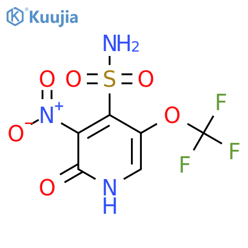 2-Hydroxy-3-nitro-5-(trifluoromethoxy)pyridine-4-sulfonamide structure