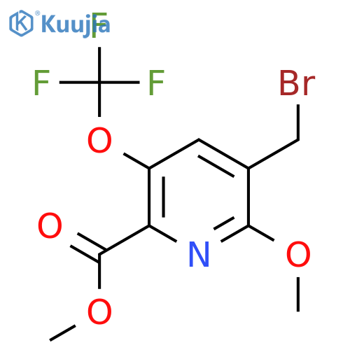 Methyl 3-(bromomethyl)-2-methoxy-5-(trifluoromethoxy)pyridine-6-carboxylate structure