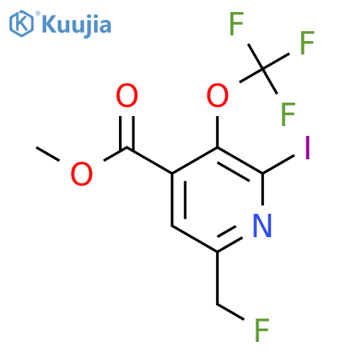 Methyl 6-(fluoromethyl)-2-iodo-3-(trifluoromethoxy)pyridine-4-carboxylate structure