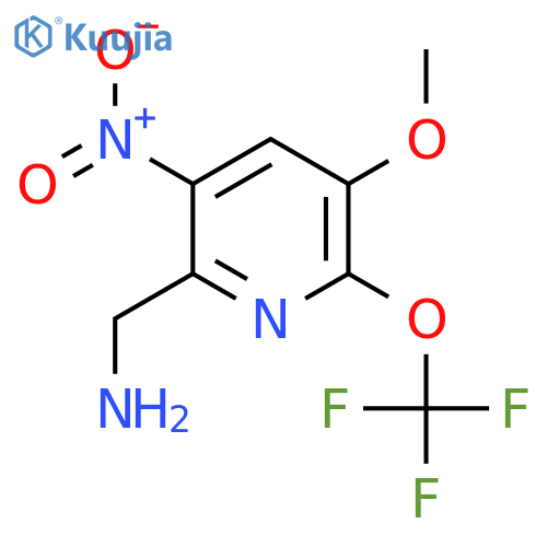 2-(Aminomethyl)-5-methoxy-3-nitro-6-(trifluoromethoxy)pyridine structure
