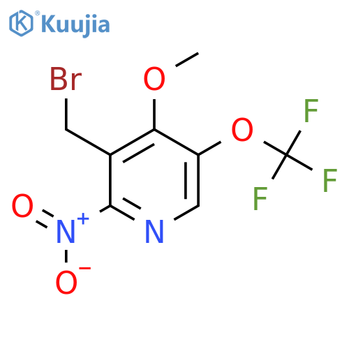 3-(Bromomethyl)-4-methoxy-2-nitro-5-(trifluoromethoxy)pyridine structure