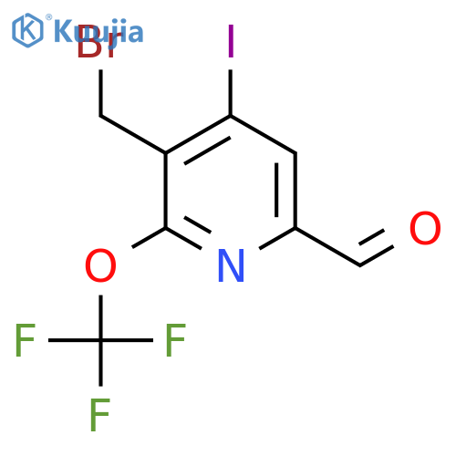 3-(Bromomethyl)-4-iodo-2-(trifluoromethoxy)pyridine-6-carboxaldehyde structure