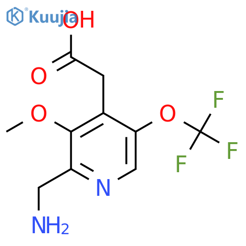 2-(Aminomethyl)-3-methoxy-5-(trifluoromethoxy)pyridine-4-acetic acid structure