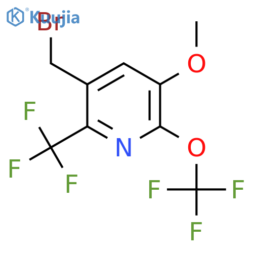 3-(Bromomethyl)-5-methoxy-6-(trifluoromethoxy)-2-(trifluoromethyl)pyridine structure