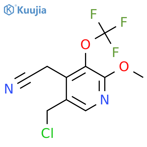 5-(Chloromethyl)-2-methoxy-3-(trifluoromethoxy)pyridine-4-acetonitrile structure