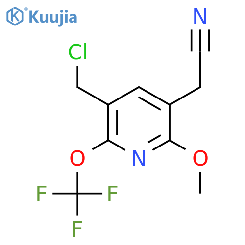 3-(Chloromethyl)-6-methoxy-2-(trifluoromethoxy)pyridine-5-acetonitrile structure