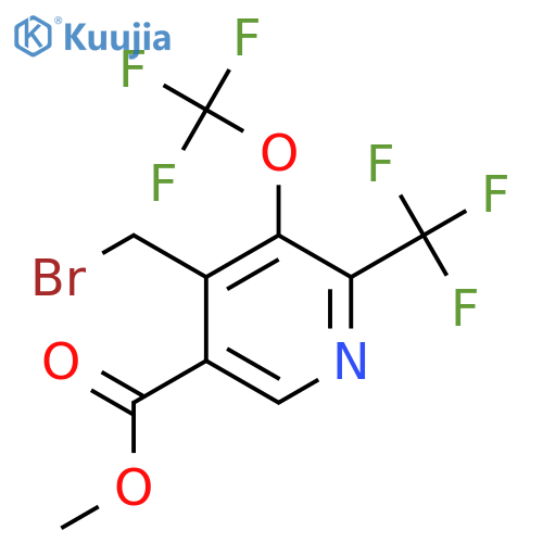 Methyl 4-(bromomethyl)-3-(trifluoromethoxy)-2-(trifluoromethyl)pyridine-5-carboxylate structure
