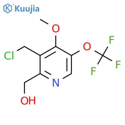 3-(Chloromethyl)-4-methoxy-5-(trifluoromethoxy)pyridine-2-methanol structure