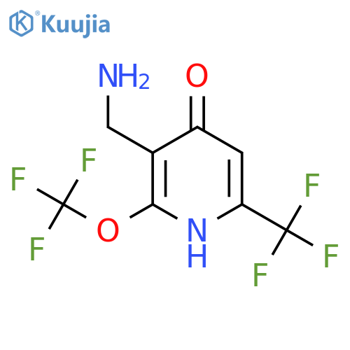 3-(Aminomethyl)-4-hydroxy-2-(trifluoromethoxy)-6-(trifluoromethyl)pyridine structure